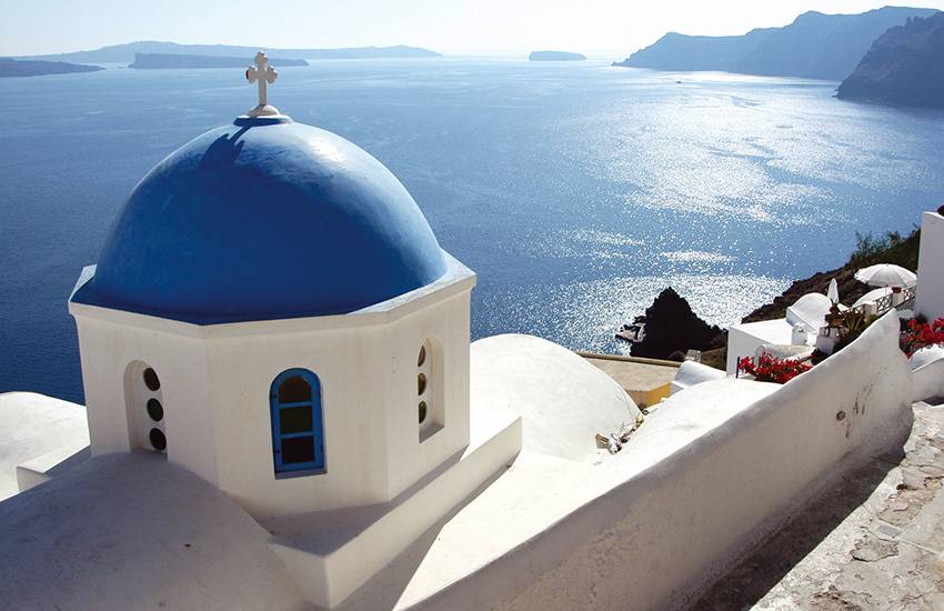 Santorin, au-dessus du volcan
