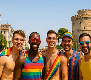 Orgulho gay em Salónica 2026: imagem do desfile